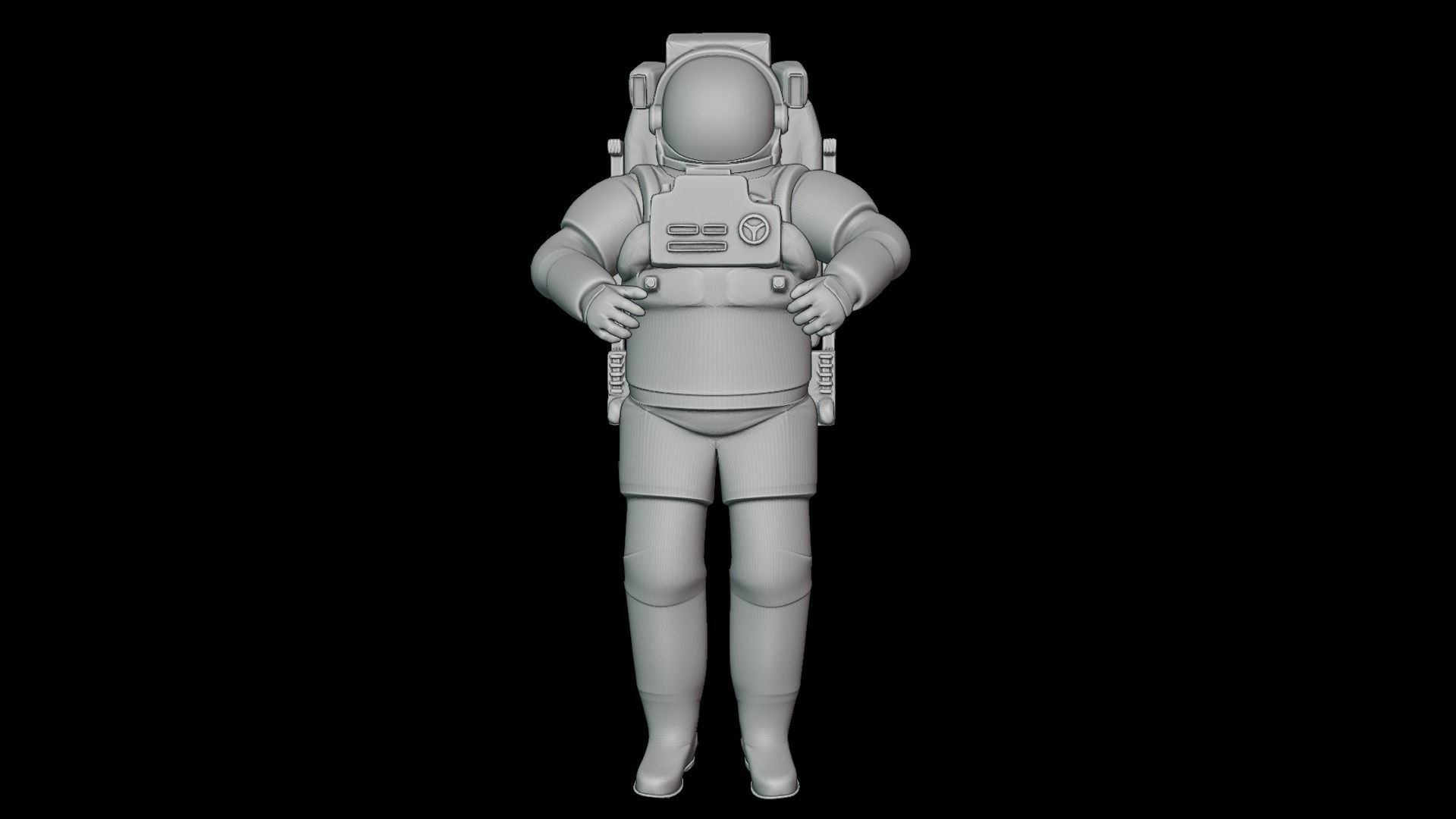 Astronaut space suit 3D print model_1