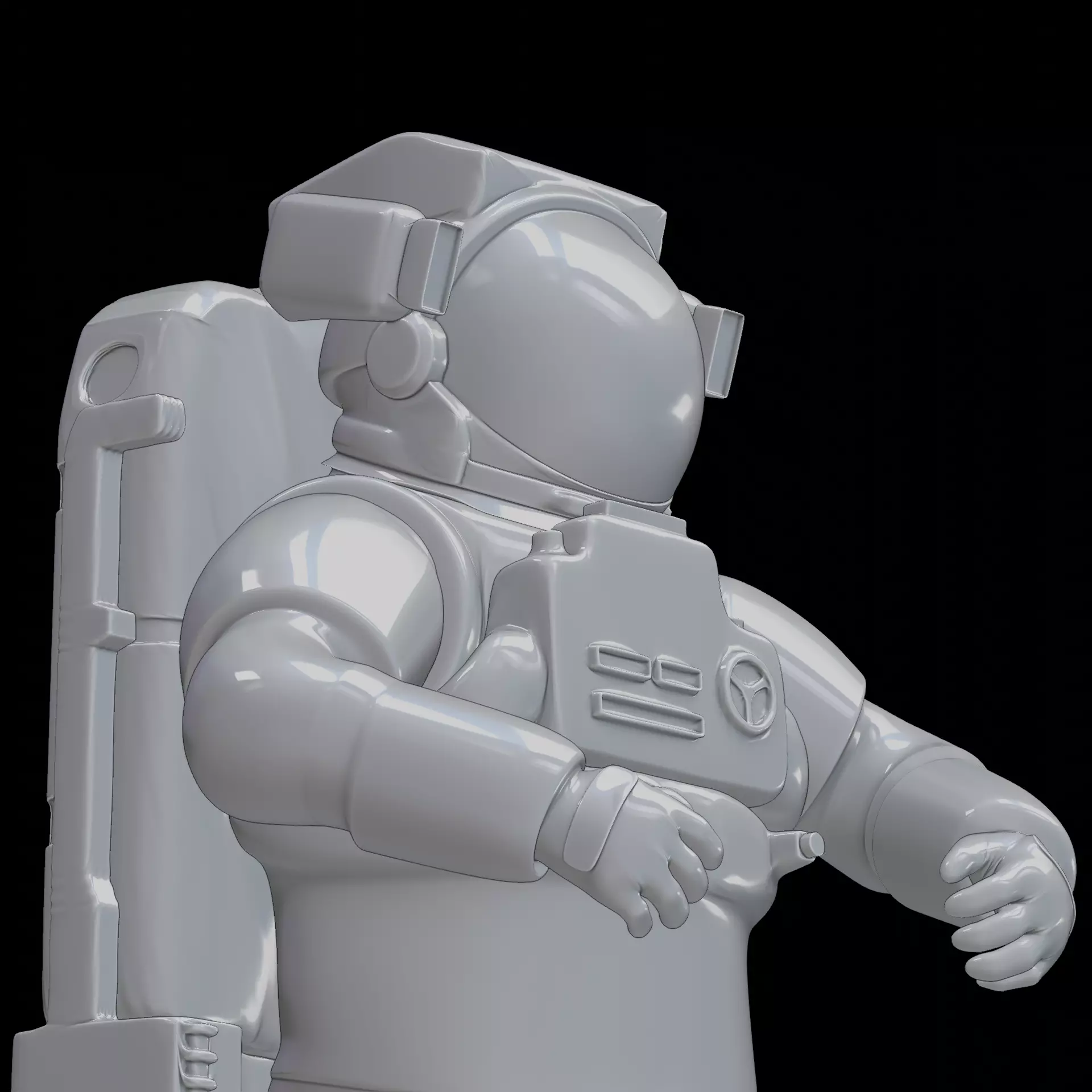 Astronaut space suit 3D print model_0