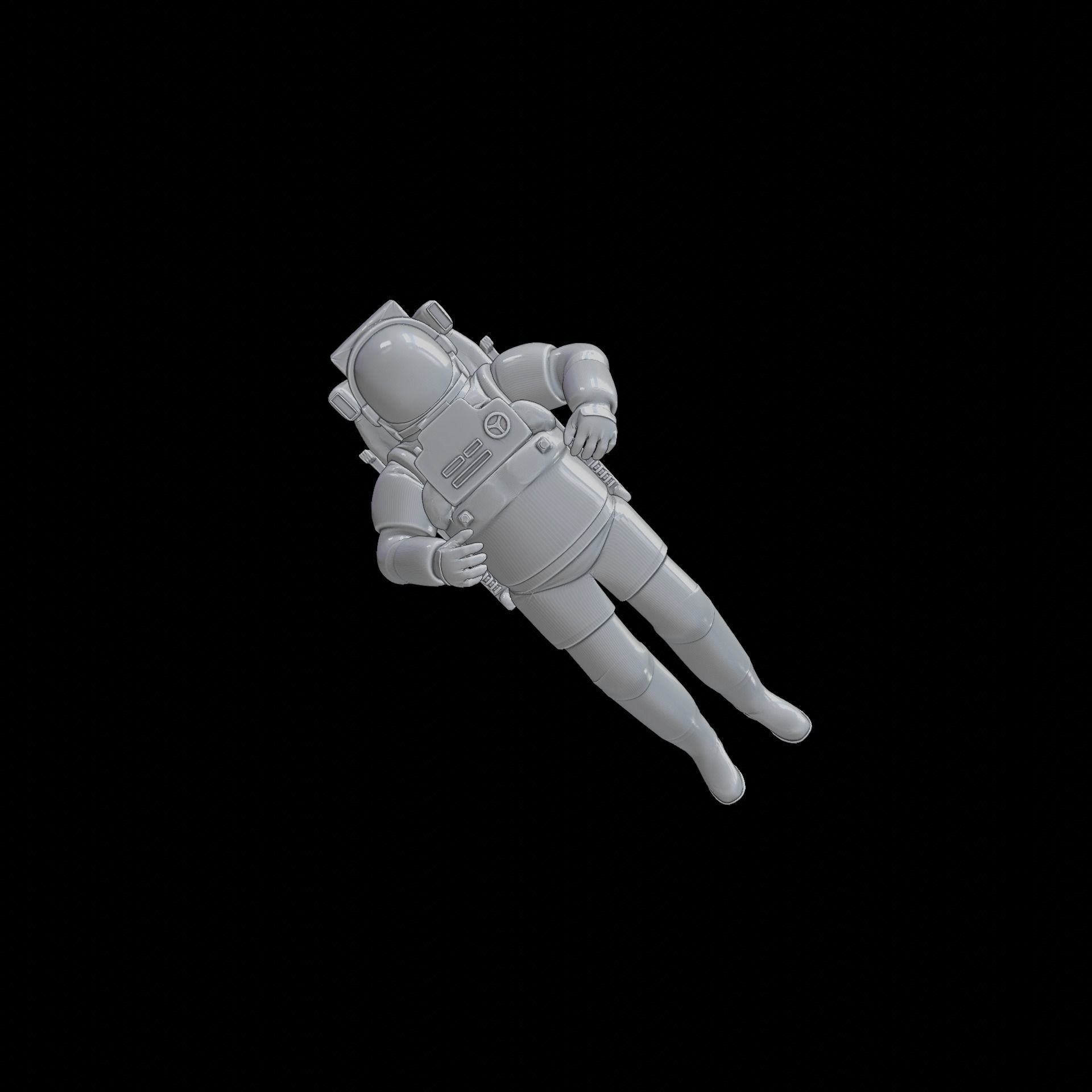 Astronaut space suit 3D print model_3