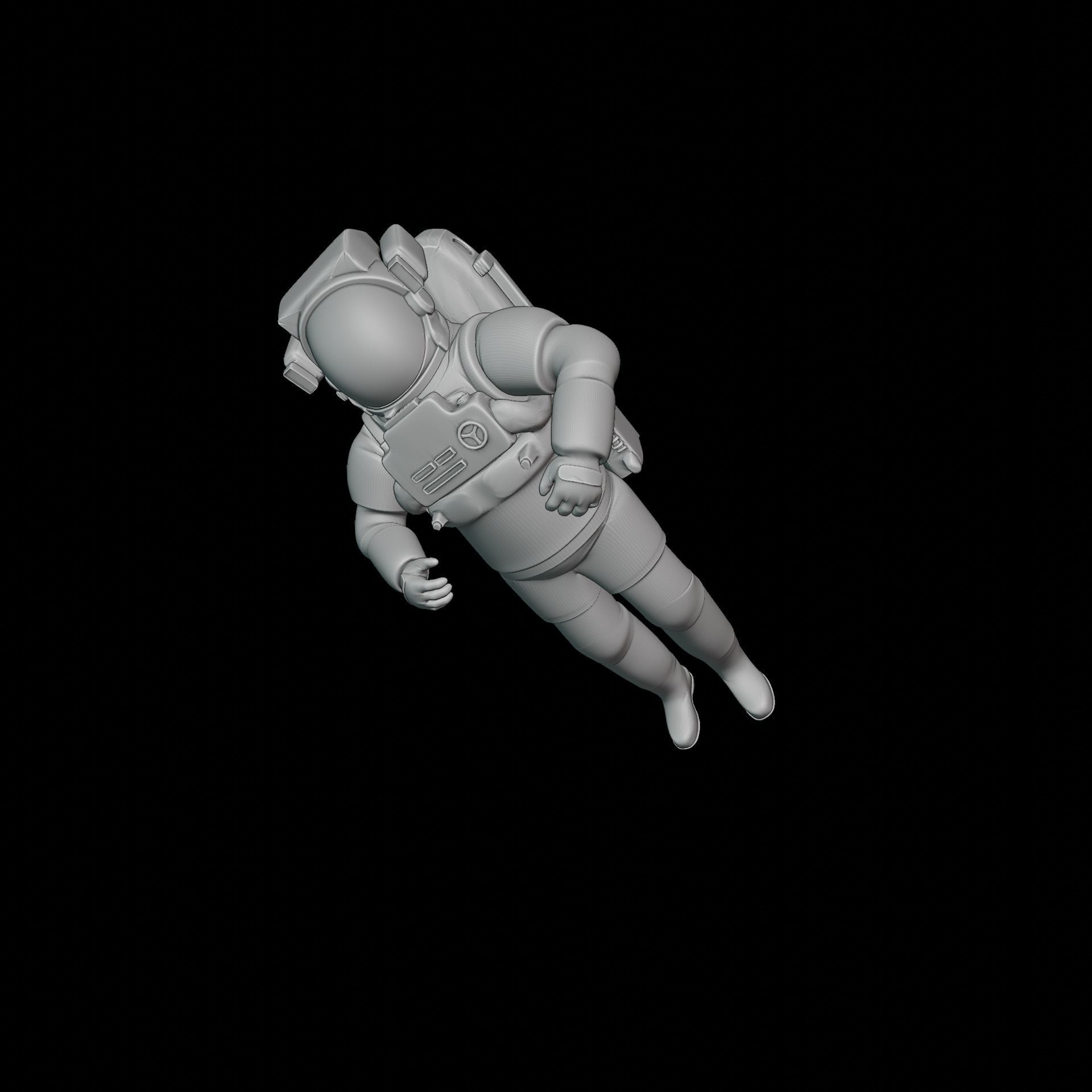 Astronaut space suit 3D print model_2
