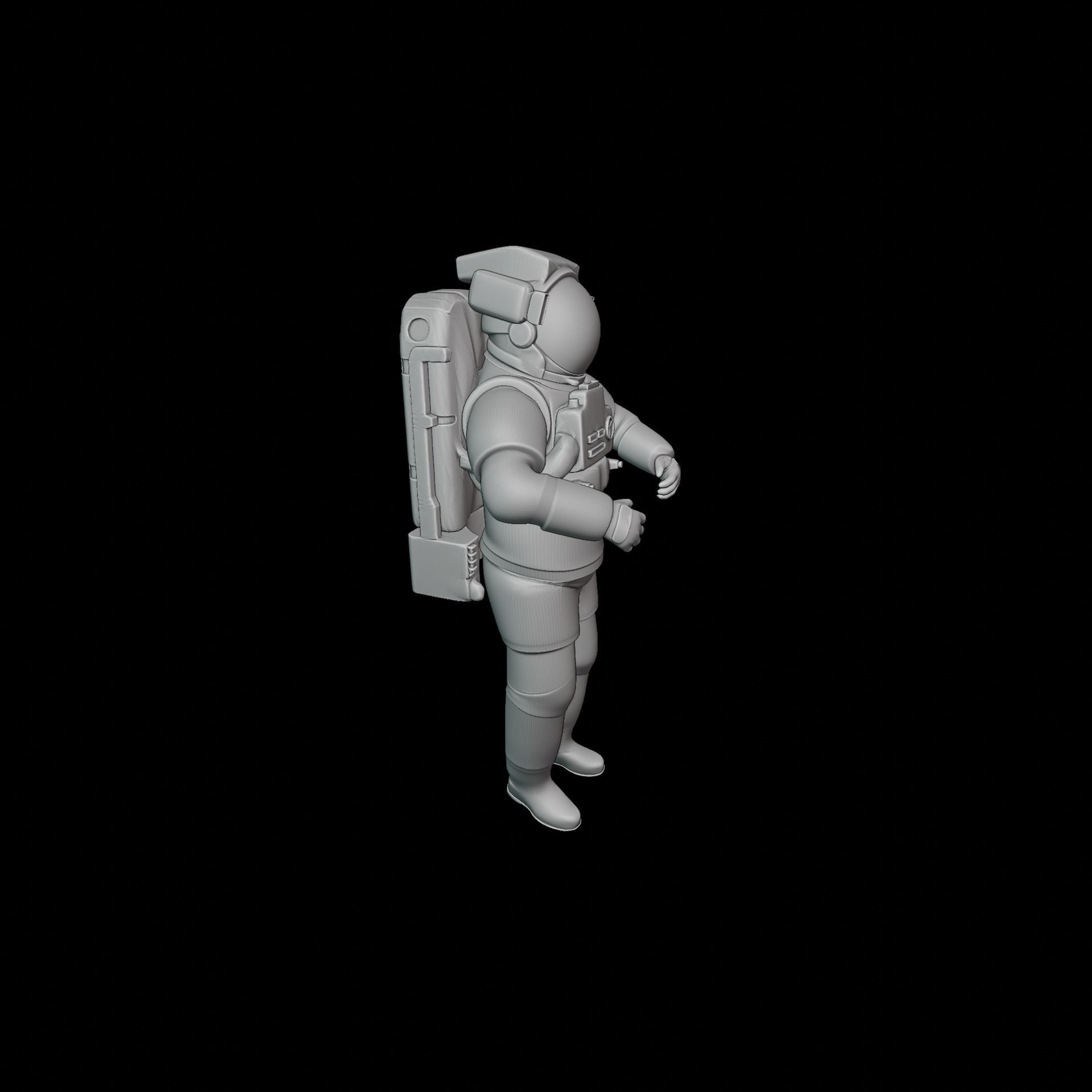 Astronaut space suit 3D print model_19