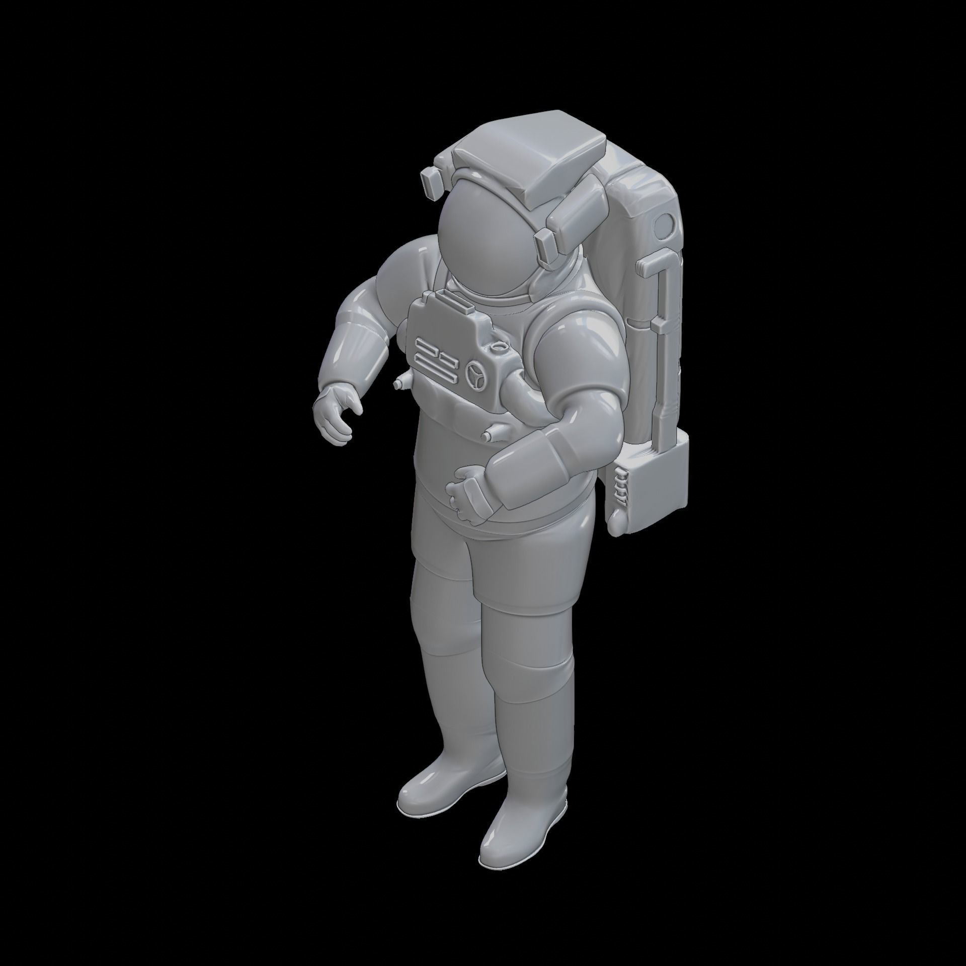Astronaut space suit 3D print model_11