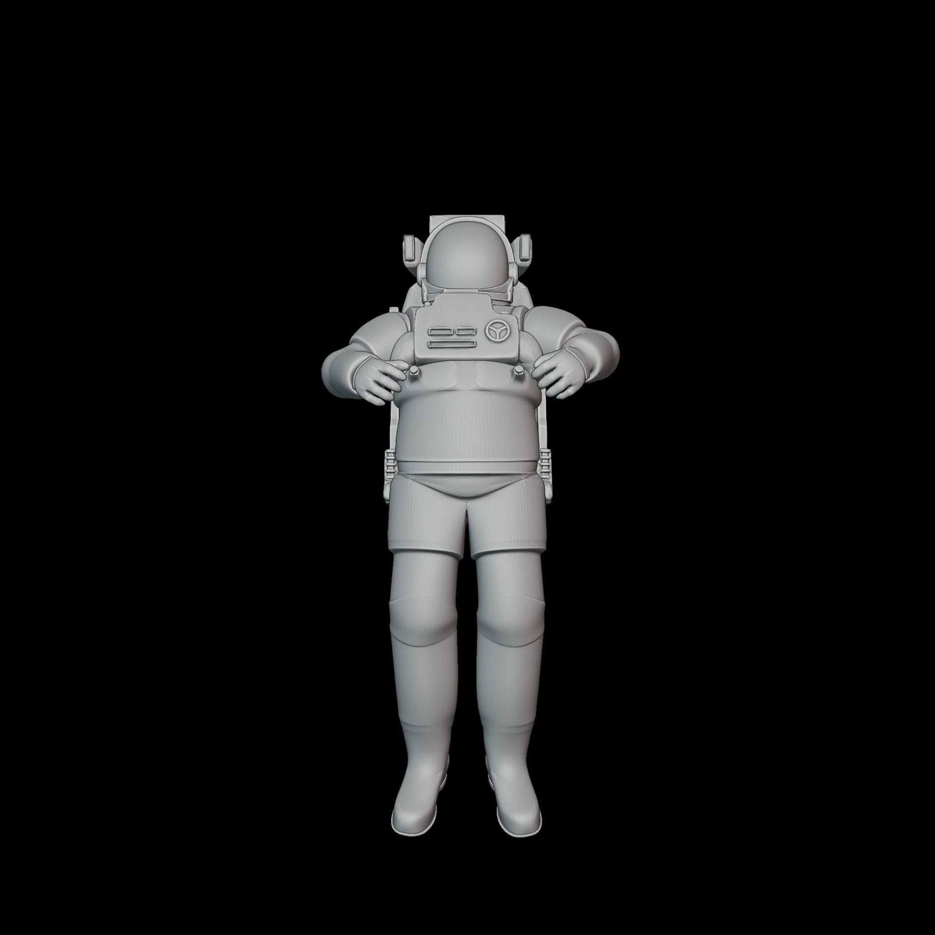 Astronaut space suit 3D print model_17