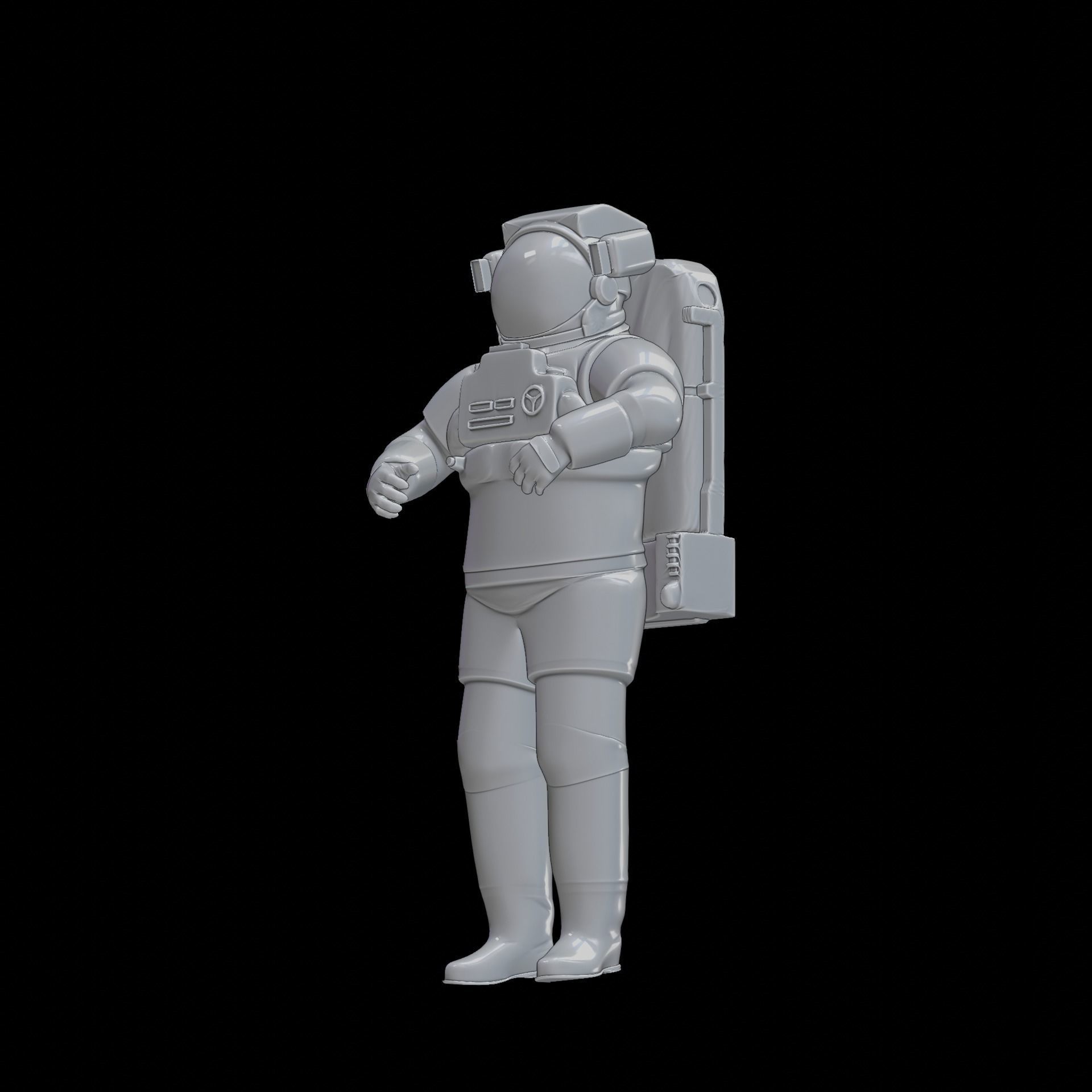 Astronaut space suit 3D print model_10