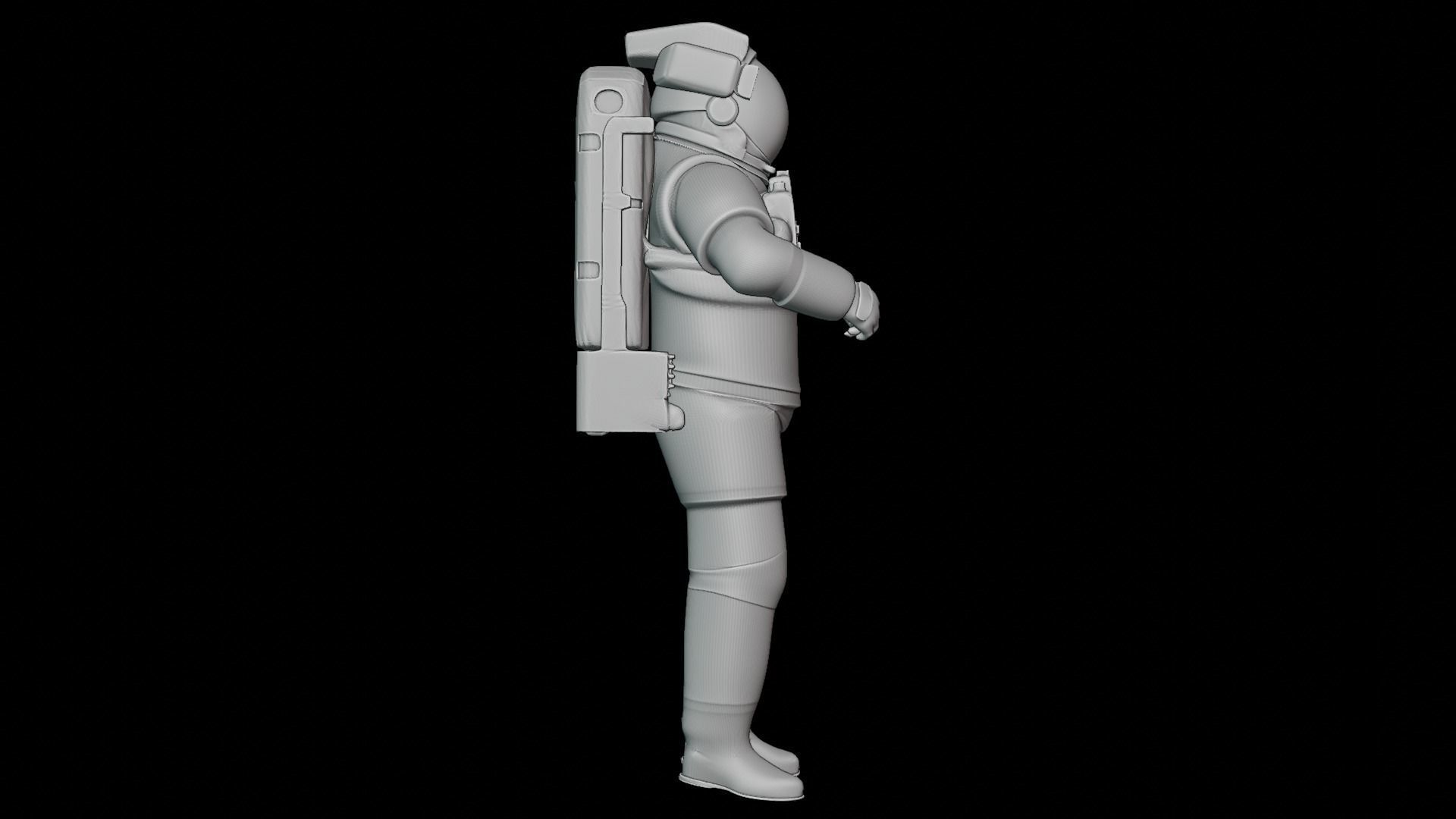 Astronaut space suit 3D print model_12