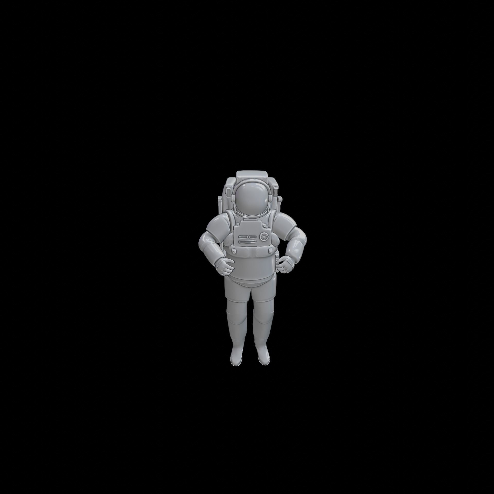 Astronaut space suit 3D print model_5