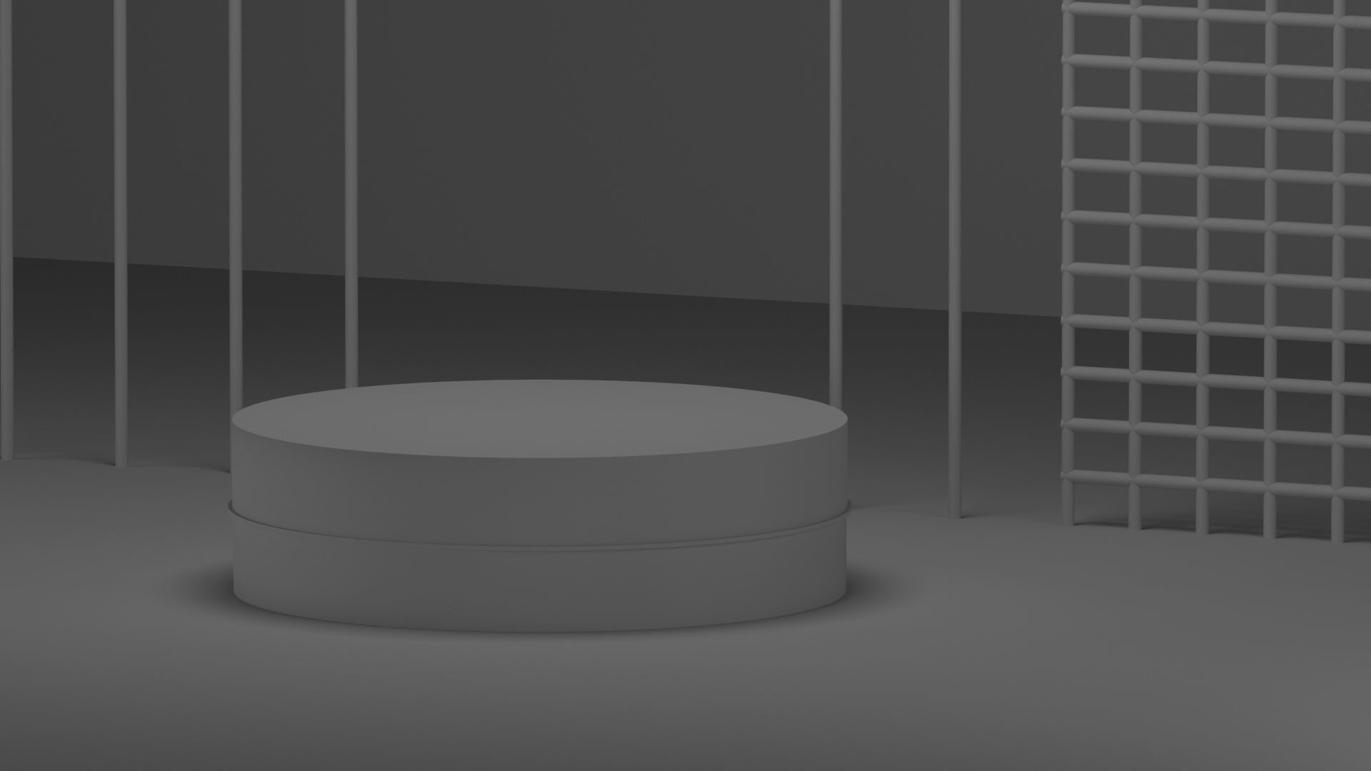 Product stand in black and gold color 3D model_7