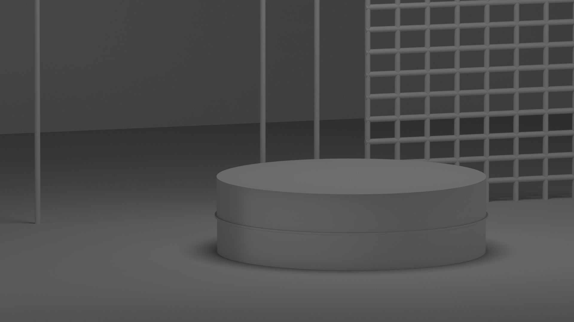 Product stand in black and gold color 3D model_6