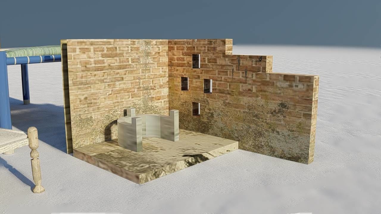 Village Furnitures Low-poly 3D model_10