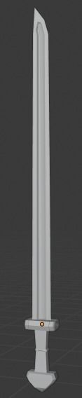 Single edge viking sword 3D model_1