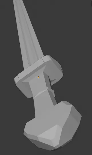 Single edge viking sword 3D model_0