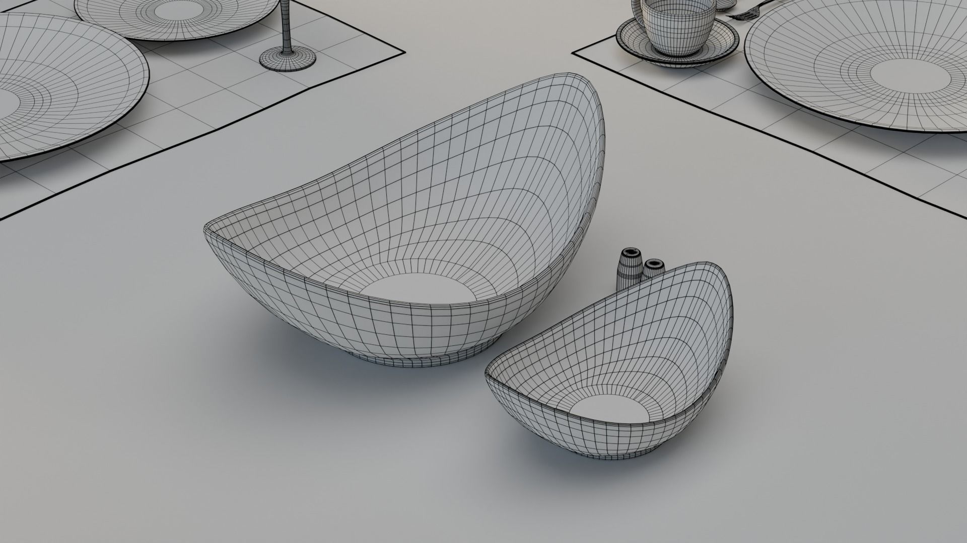 Dining Table 04 Low-poly 3D model_11