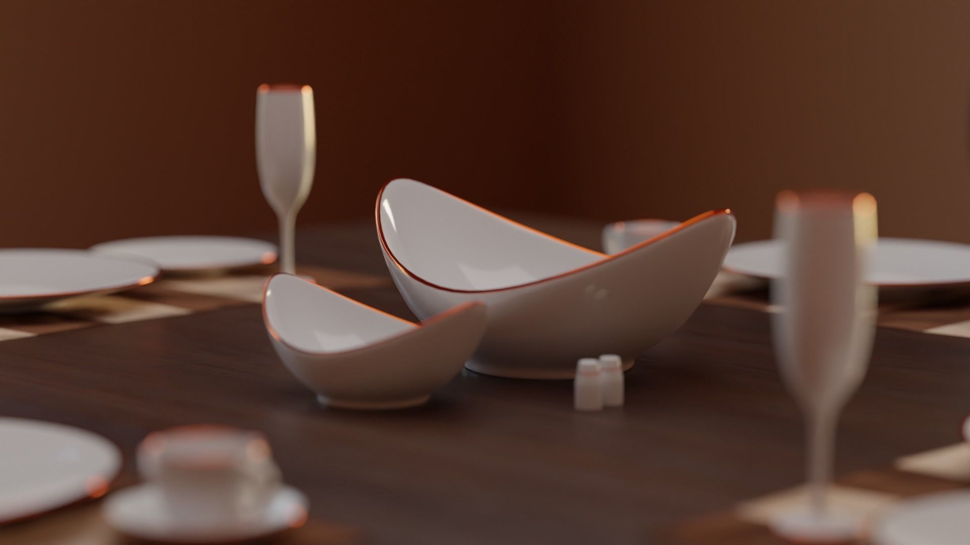 Dining Table 04 Low-poly 3D model_12