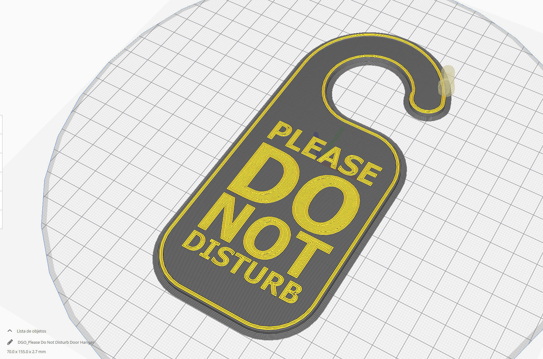 Please Do Not Disturb Door Hanger 3D print model_5