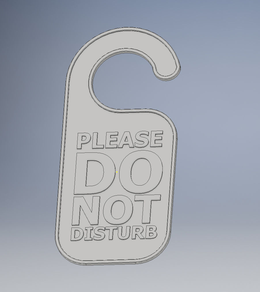 Please Do Not Disturb Door Hanger 3D print model_2
