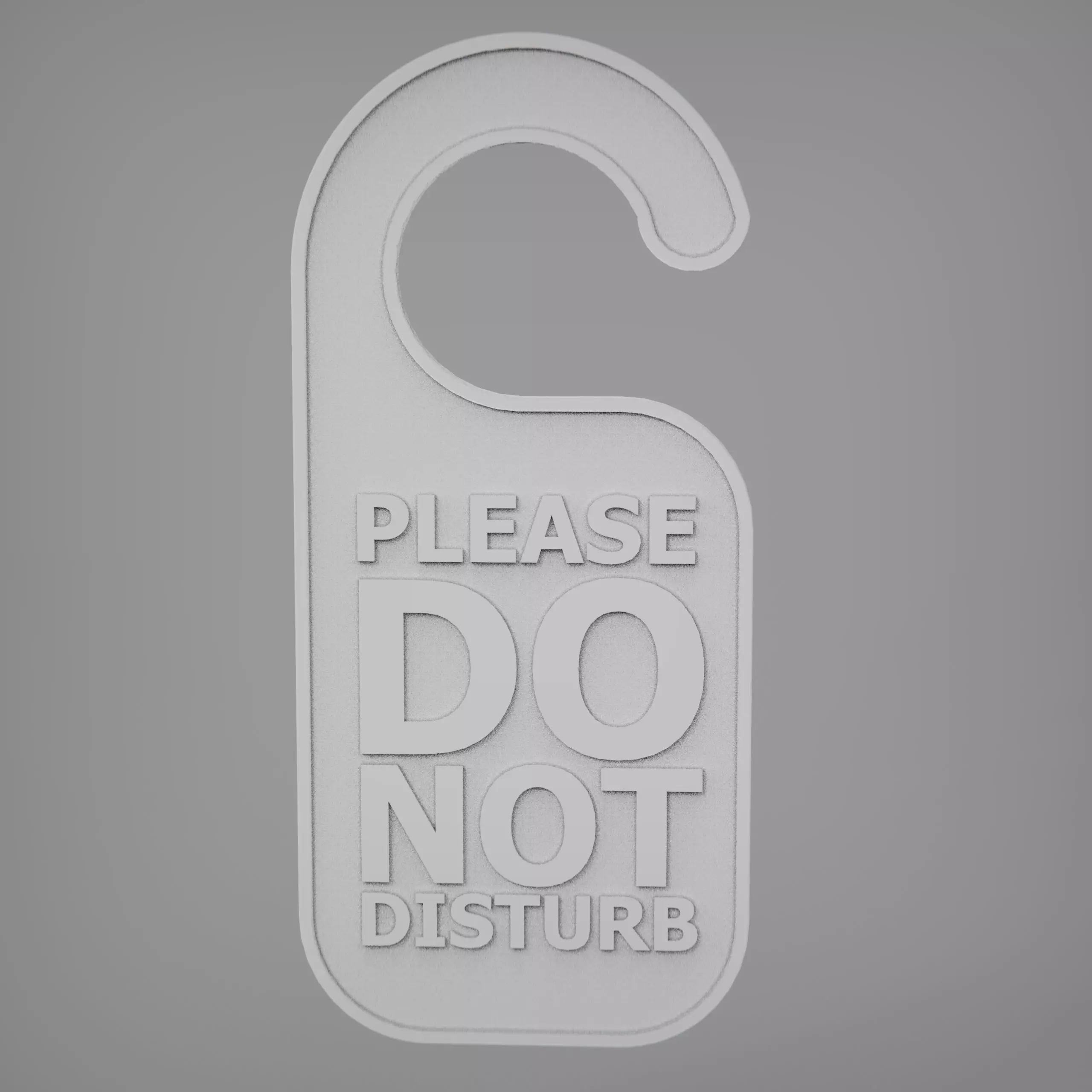 Please Do Not Disturb Door Hanger 3D print model_0