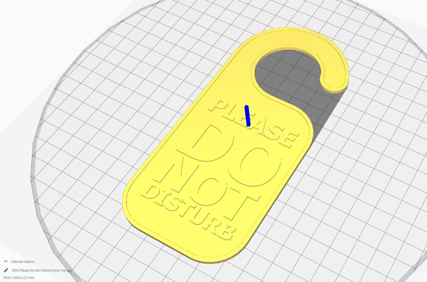Please Do Not Disturb Door Hanger 3D print model_4