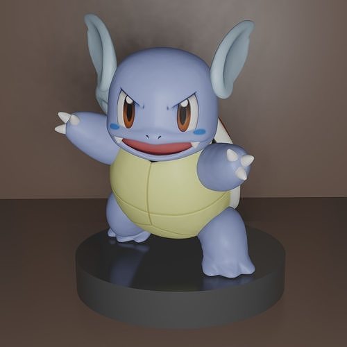 Wartortle pokemon figurine 3D print model