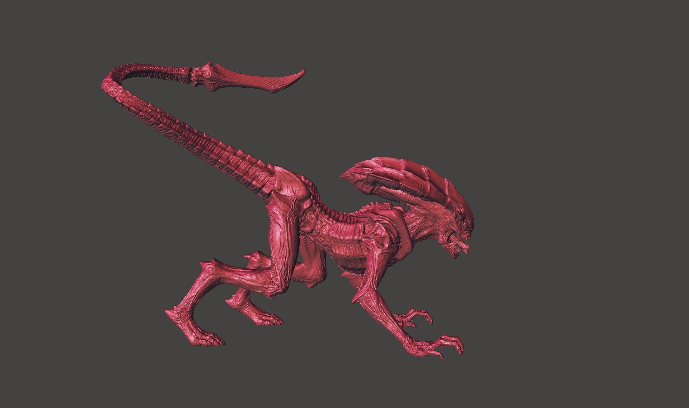 Aliens Fireteam Elite PROWLER XENOMORPH Ultra high detailed STL 3D print model_34