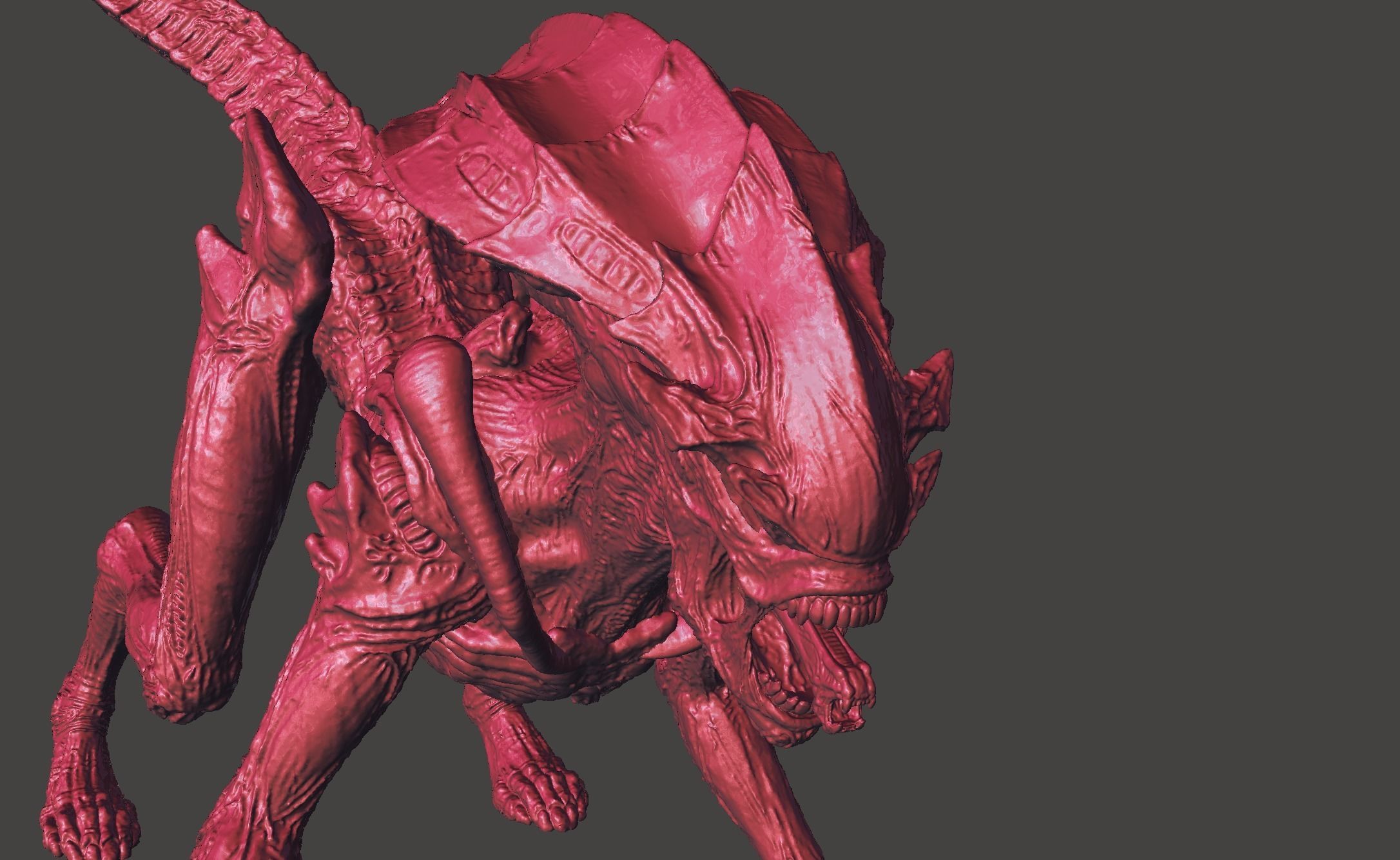 Aliens Fireteam Elite PROWLER XENOMORPH Ultra high detailed STL 3D print model_2