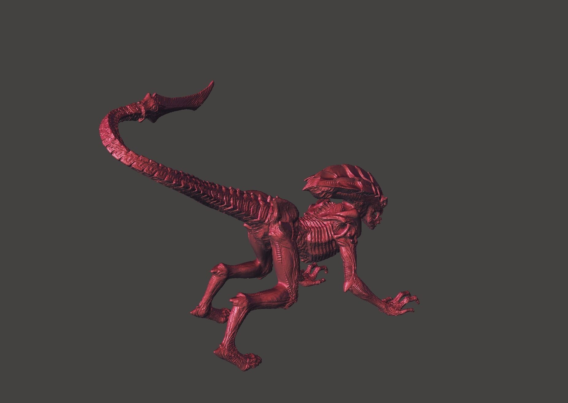 Aliens Fireteam Elite PROWLER XENOMORPH Ultra high detailed STL 3D print model_30