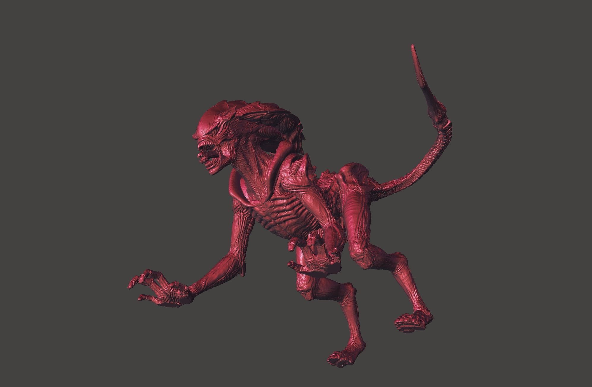 Aliens Fireteam Elite PROWLER XENOMORPH Ultra high detailed STL 3D print model_22