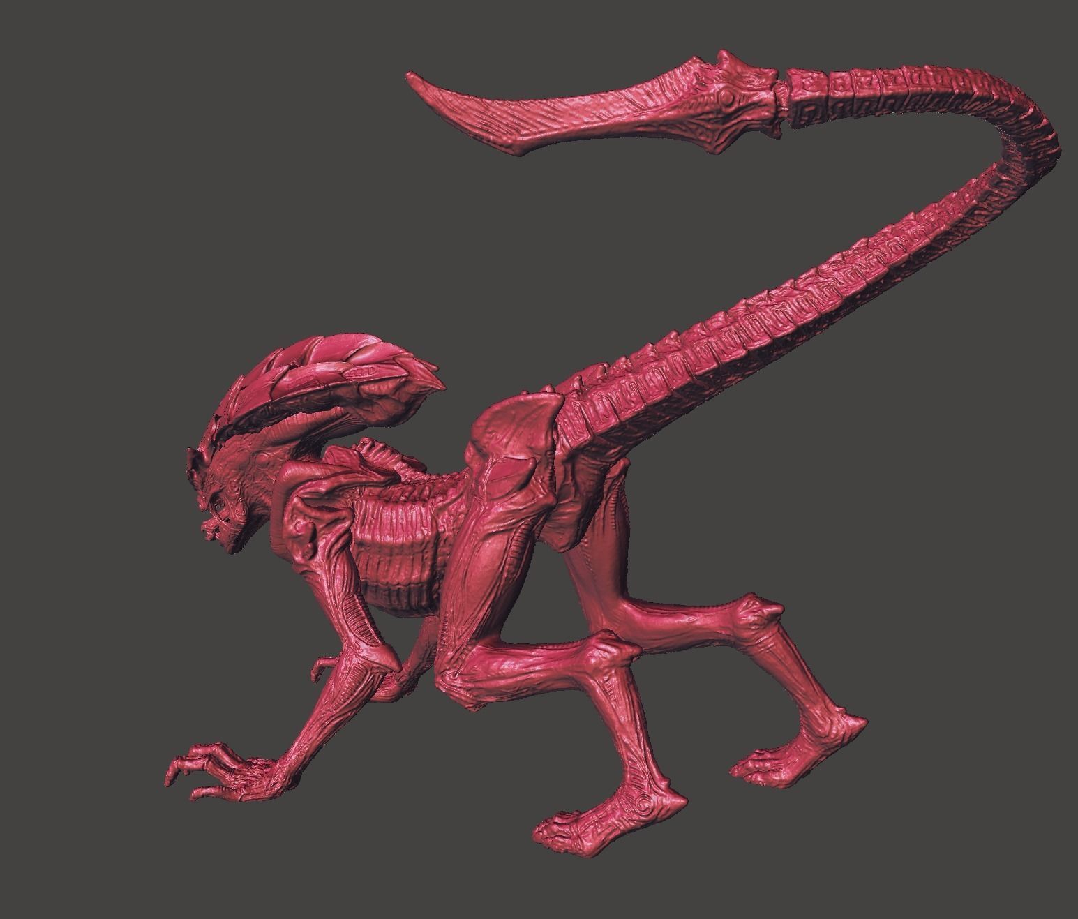 Aliens Fireteam Elite PROWLER XENOMORPH Ultra high detailed STL 3D print model_58