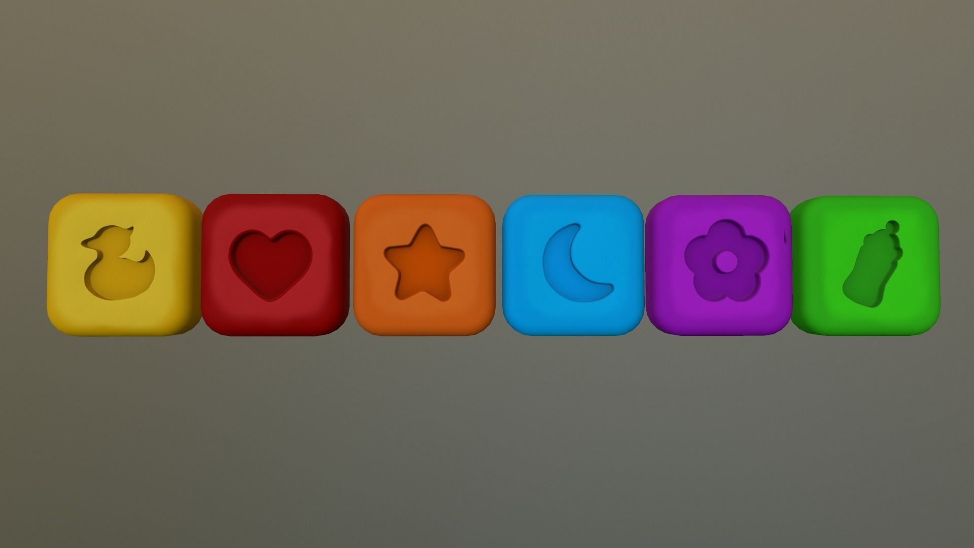  Shape Icons Low-poly 3D model_16