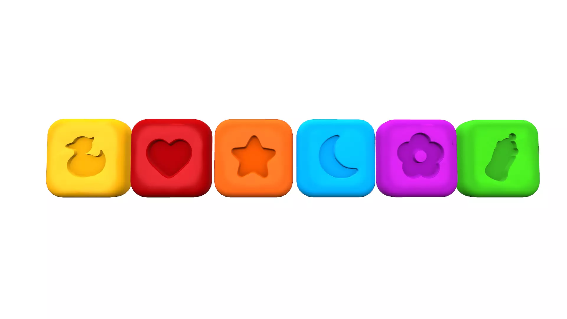  Shape Icons Low-poly 3D model_0