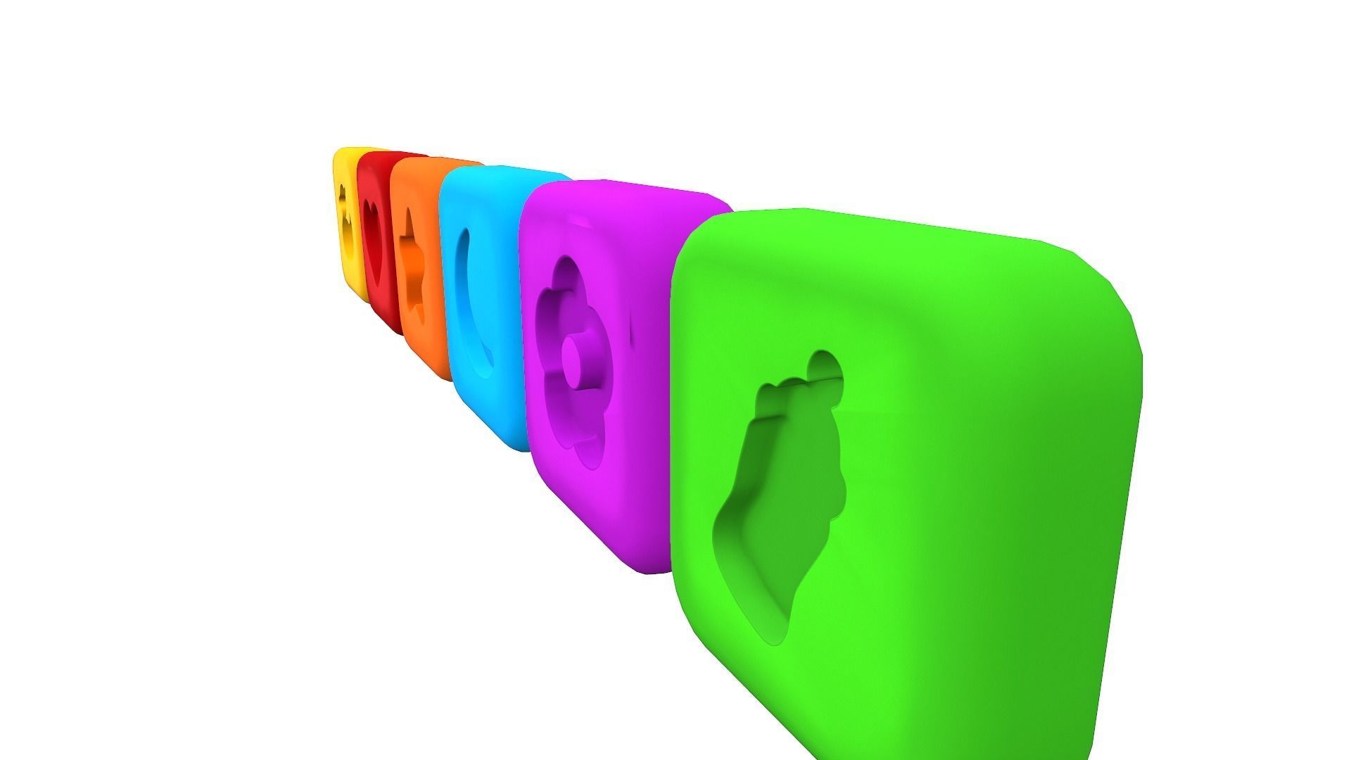  Shape Icons Low-poly 3D model_4