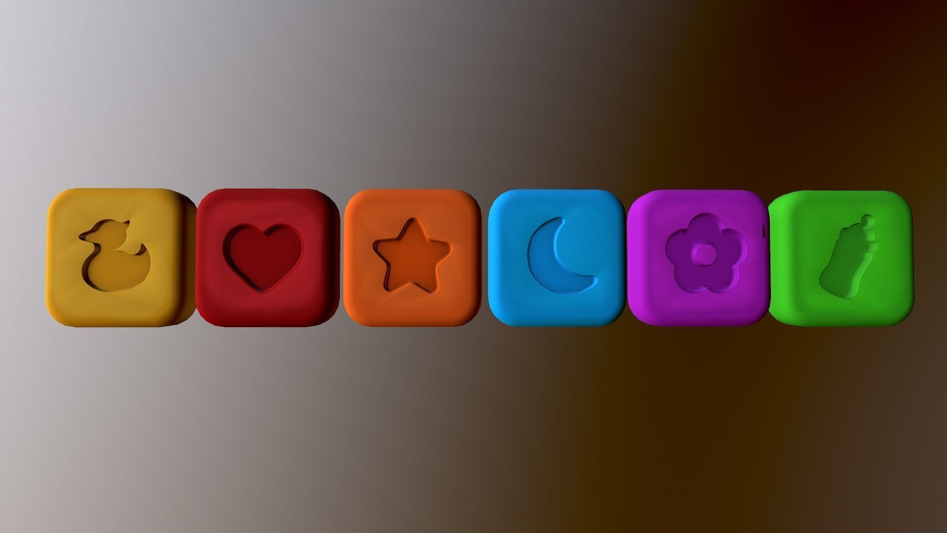  Shape Icons Low-poly 3D model_12