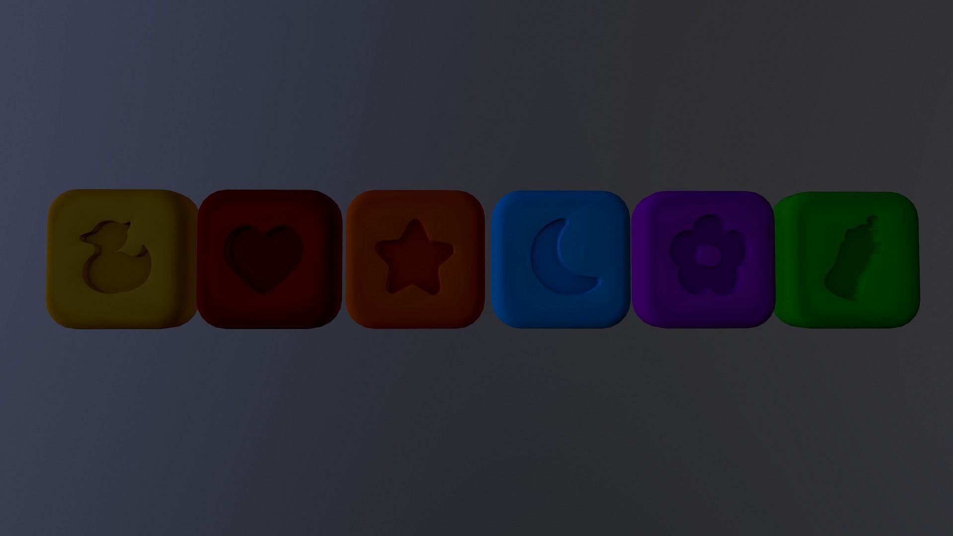  Shape Icons Low-poly 3D model_7