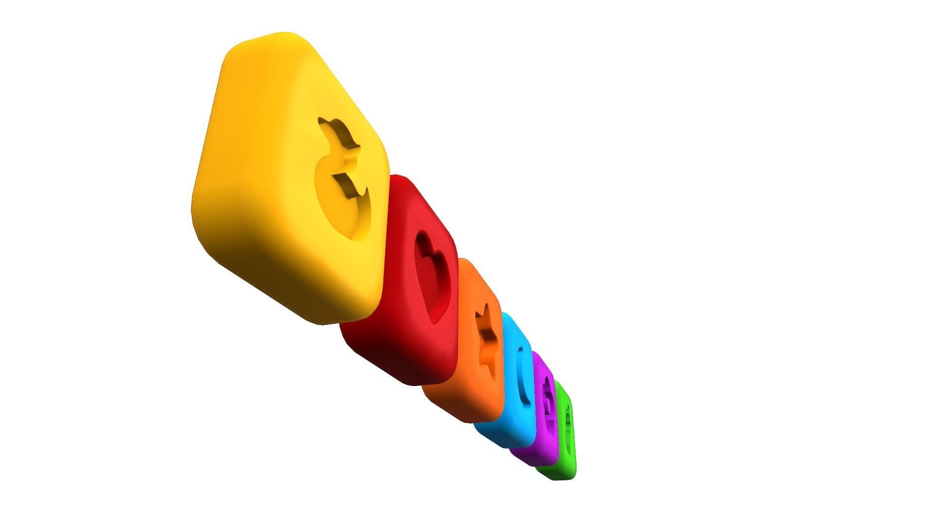  Shape Icons Low-poly 3D model_3