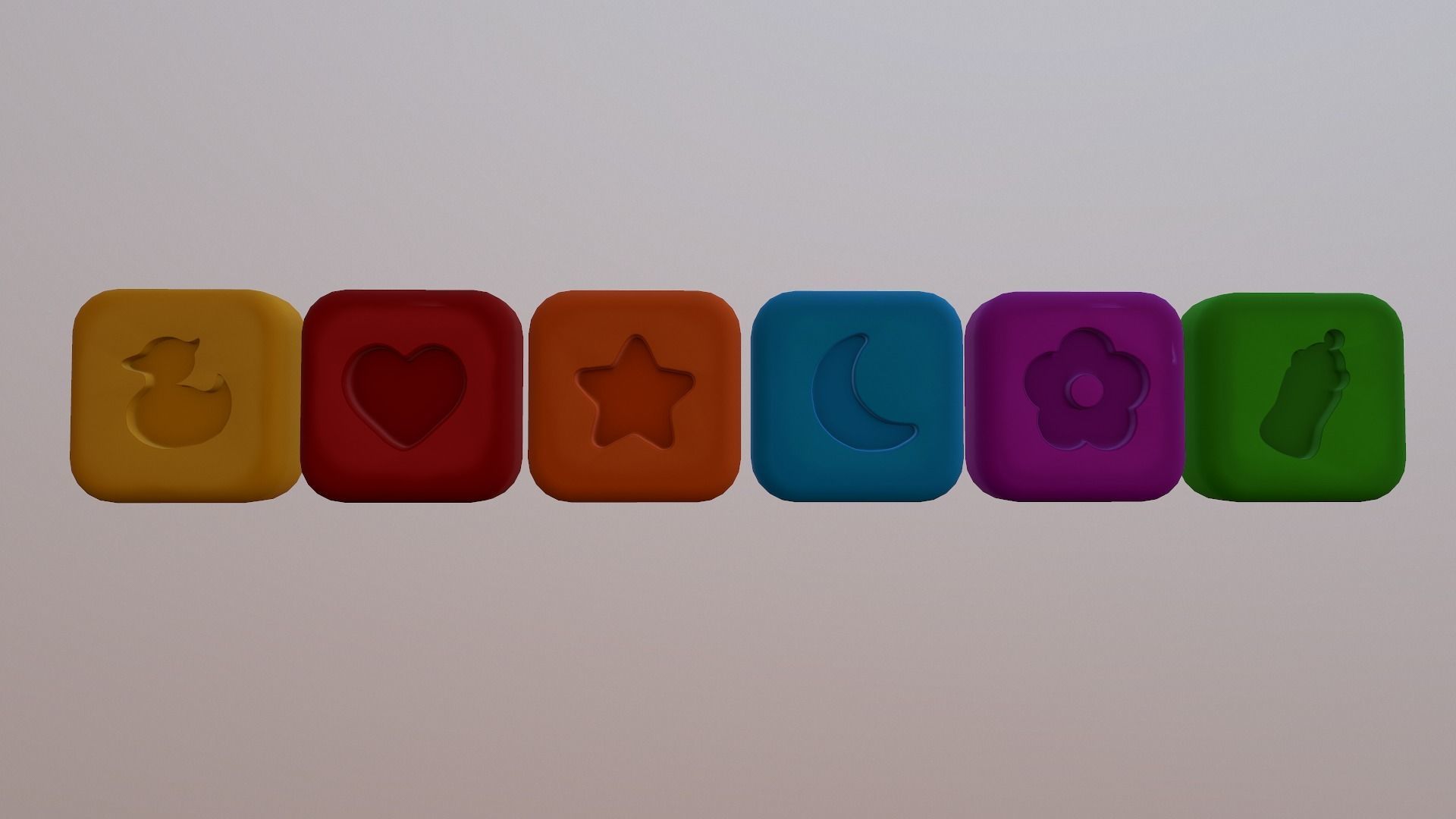  Shape Icons Low-poly 3D model_10