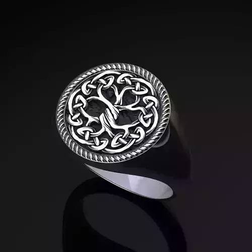 signet ring 3D print model family tree