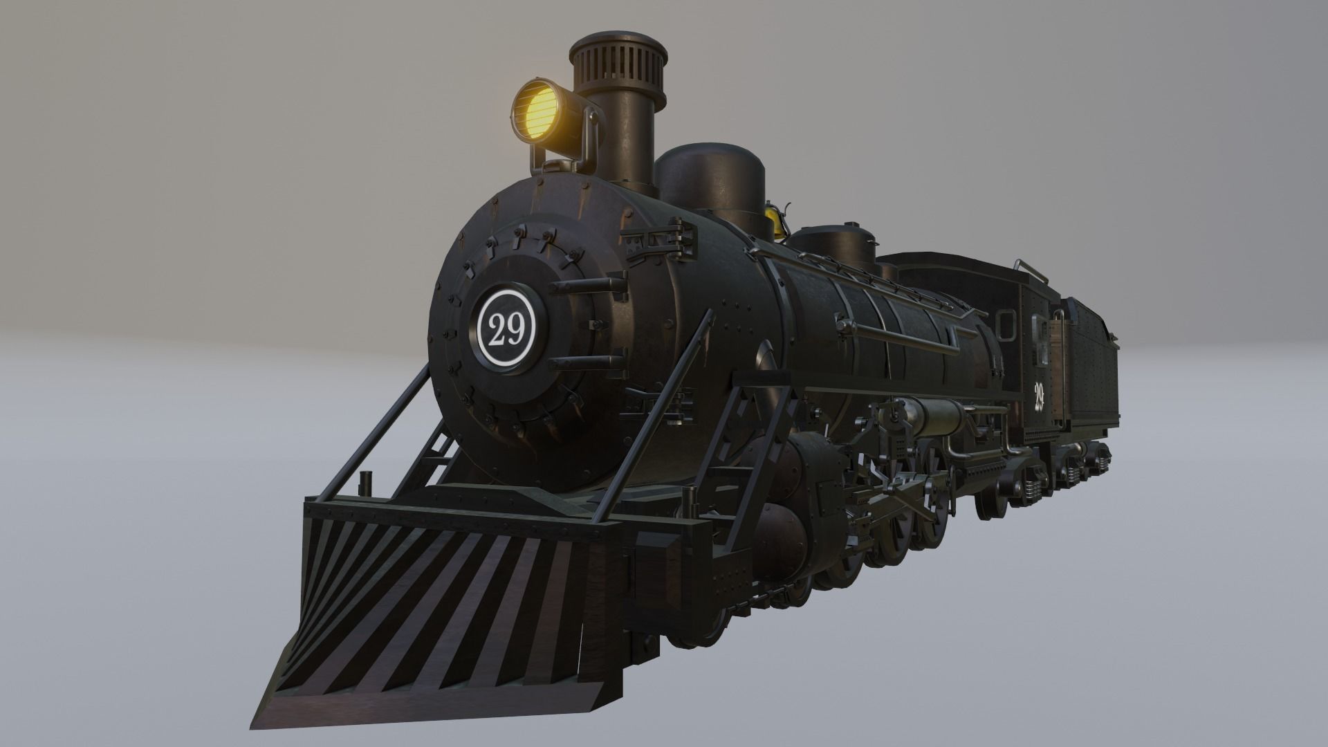 Steam Train 3D model animated rigged | CGTrader