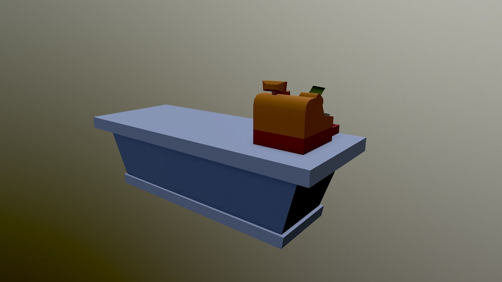 Cartoon Store Checkout Low-poly 3D model_17