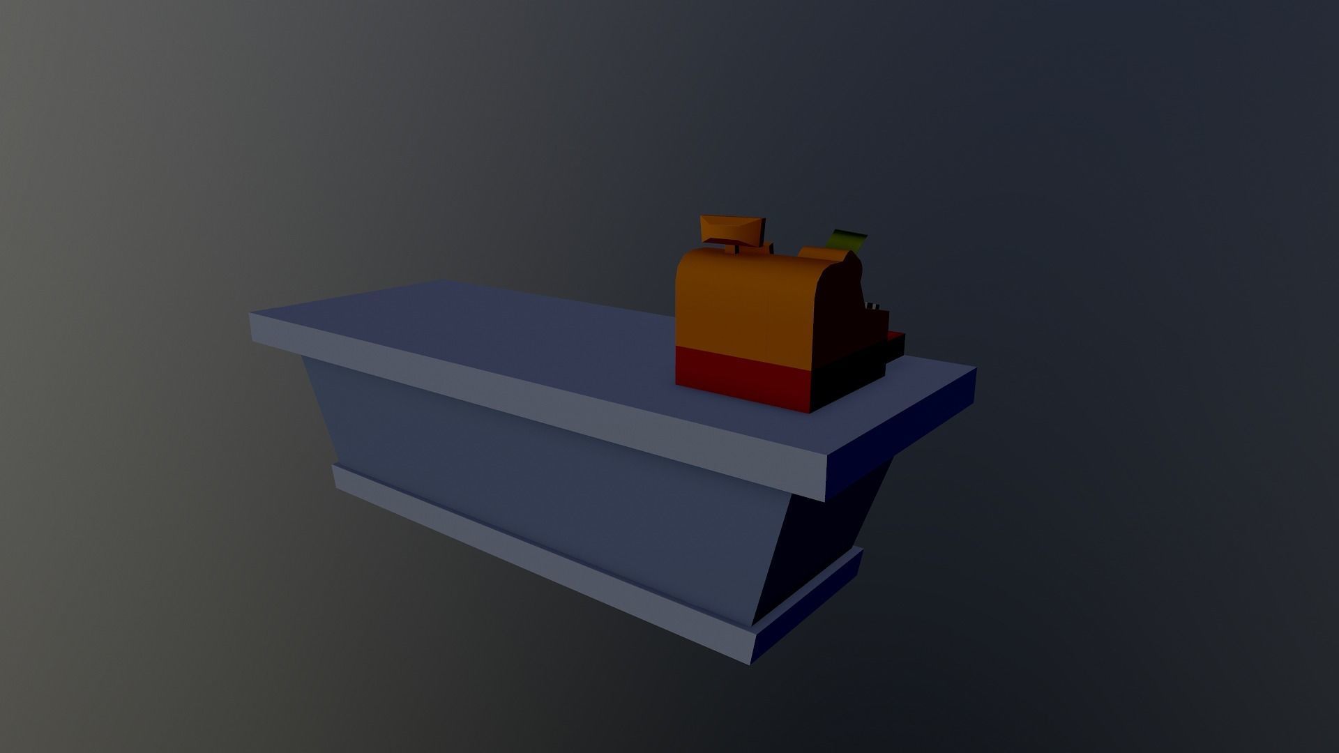 Cartoon Store Checkout Low-poly 3D model_13