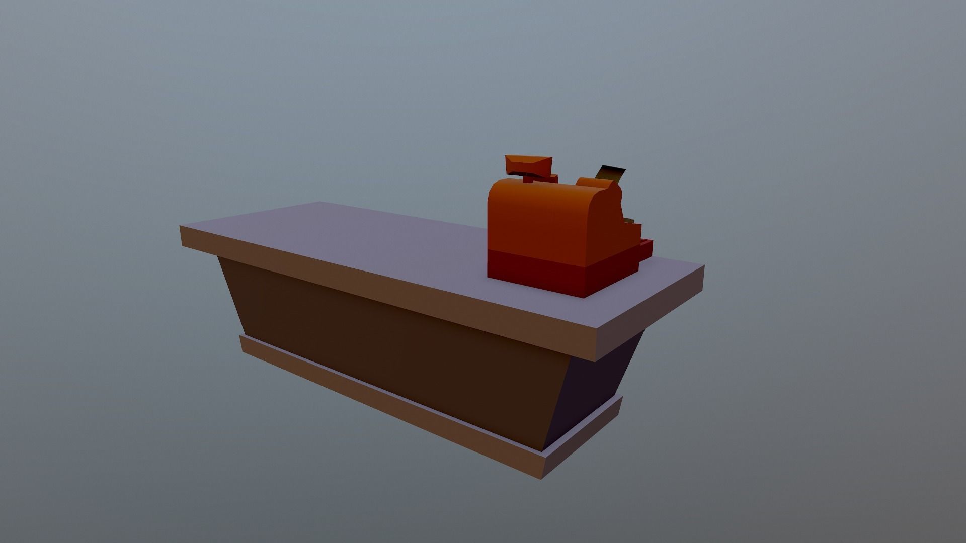 Cartoon Store Checkout Low-poly 3D model_25