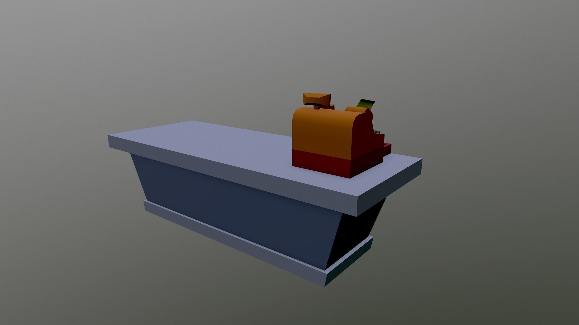 Cartoon Store Checkout Low-poly 3D model_24