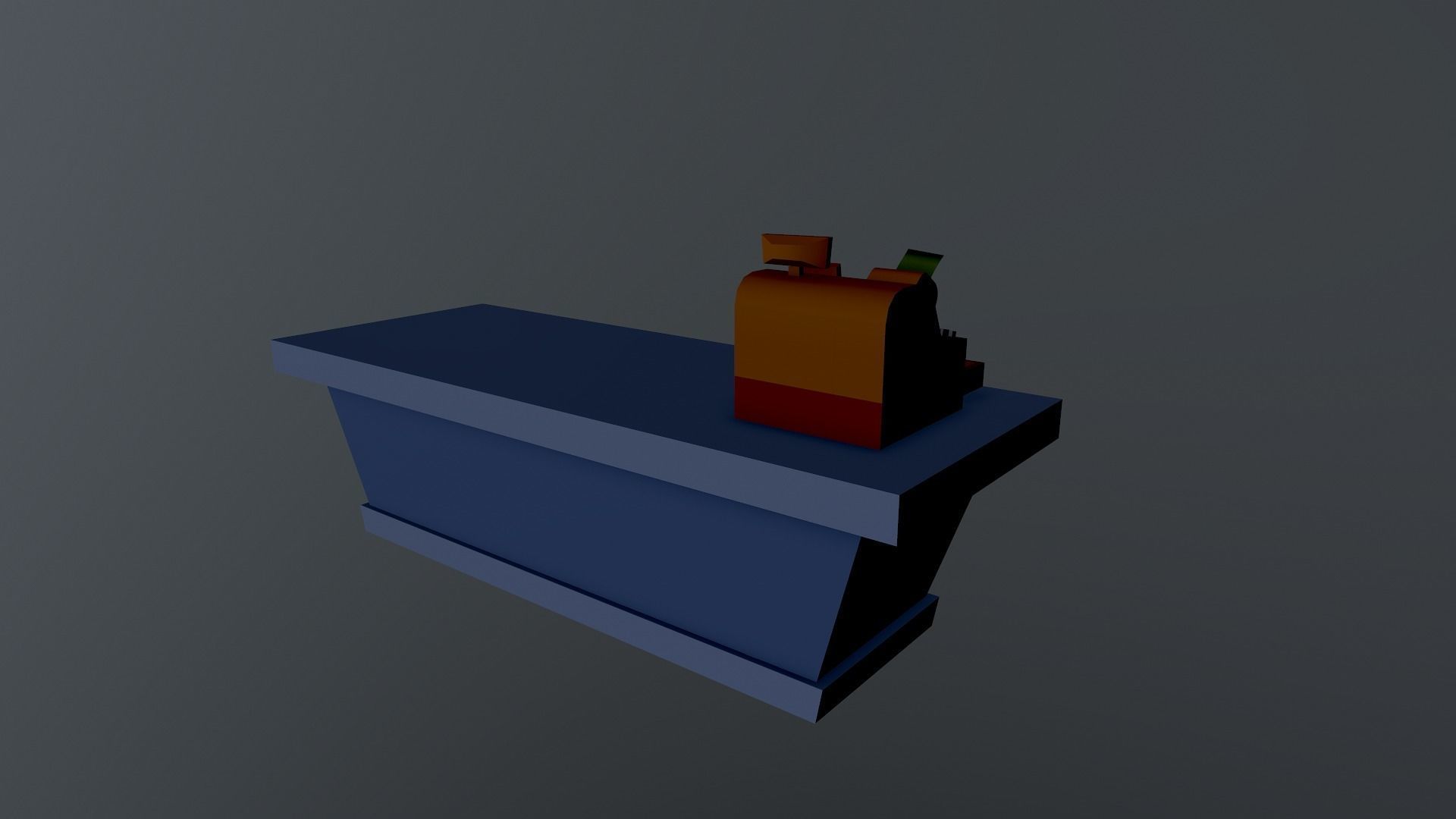 Cartoon Store Checkout Low-poly 3D model_26