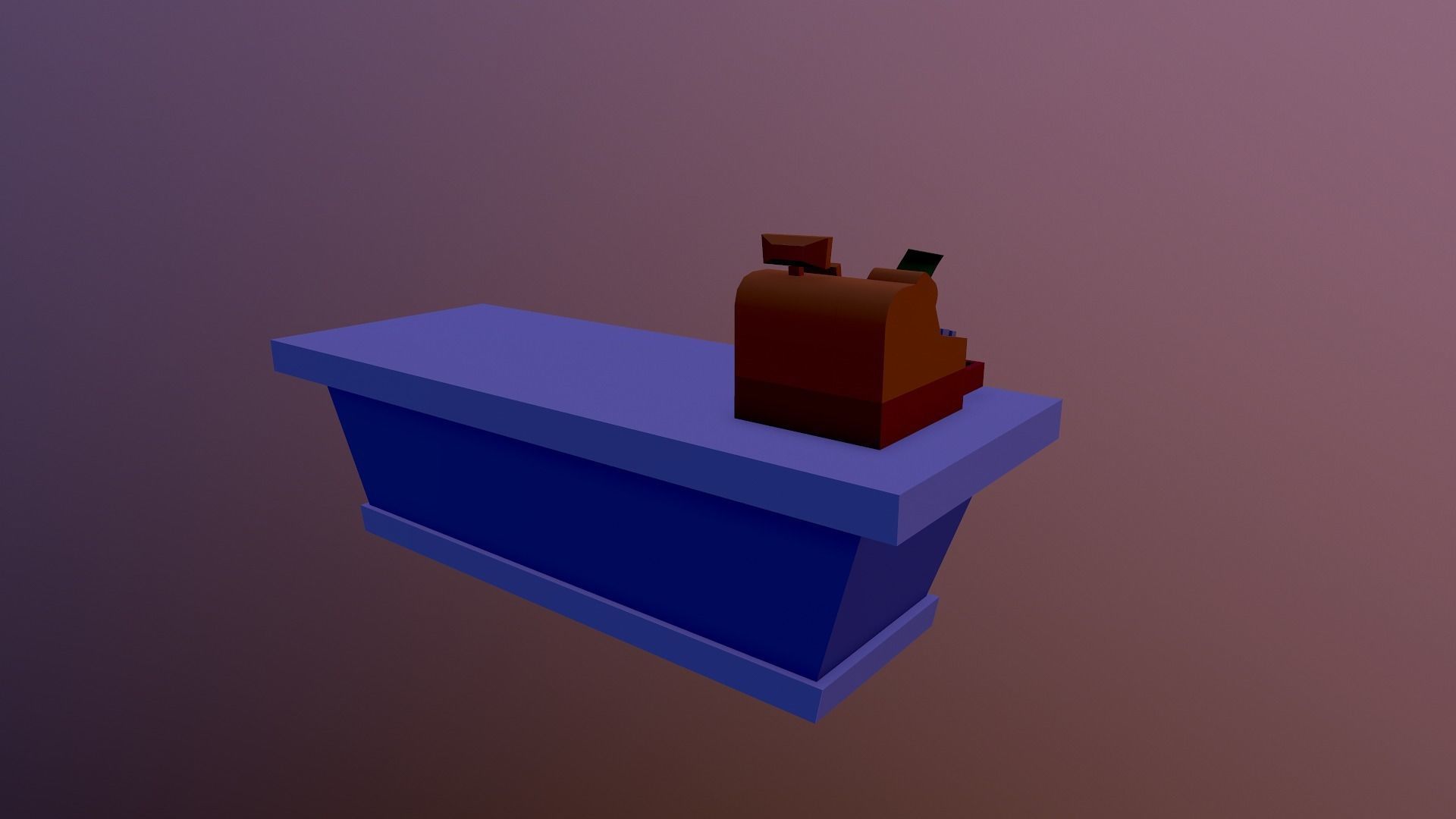 Cartoon Store Checkout Low-poly 3D model_21