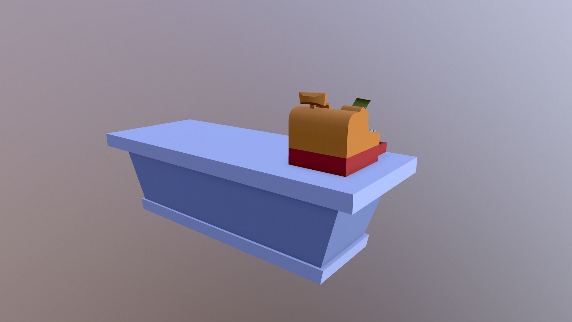 Cartoon Store Checkout Low-poly 3D model_11