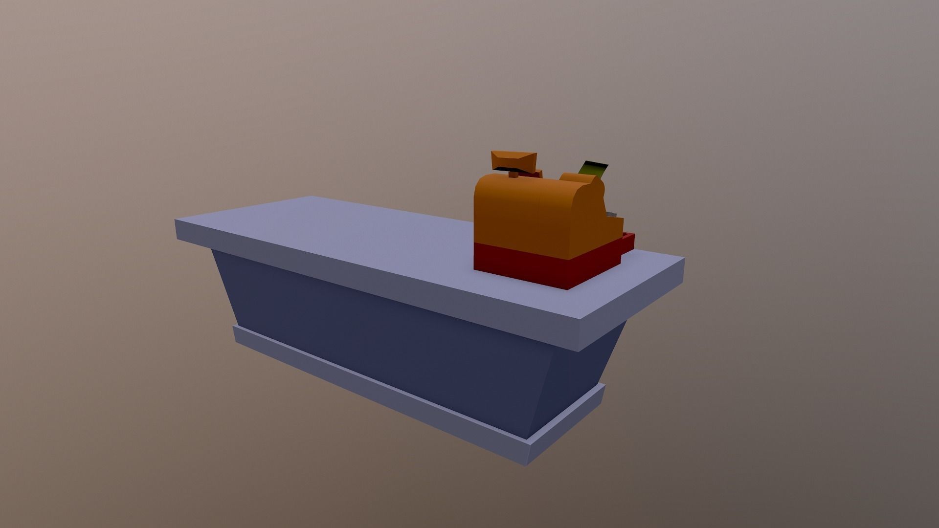 Cartoon Store Checkout Low-poly 3D model_19