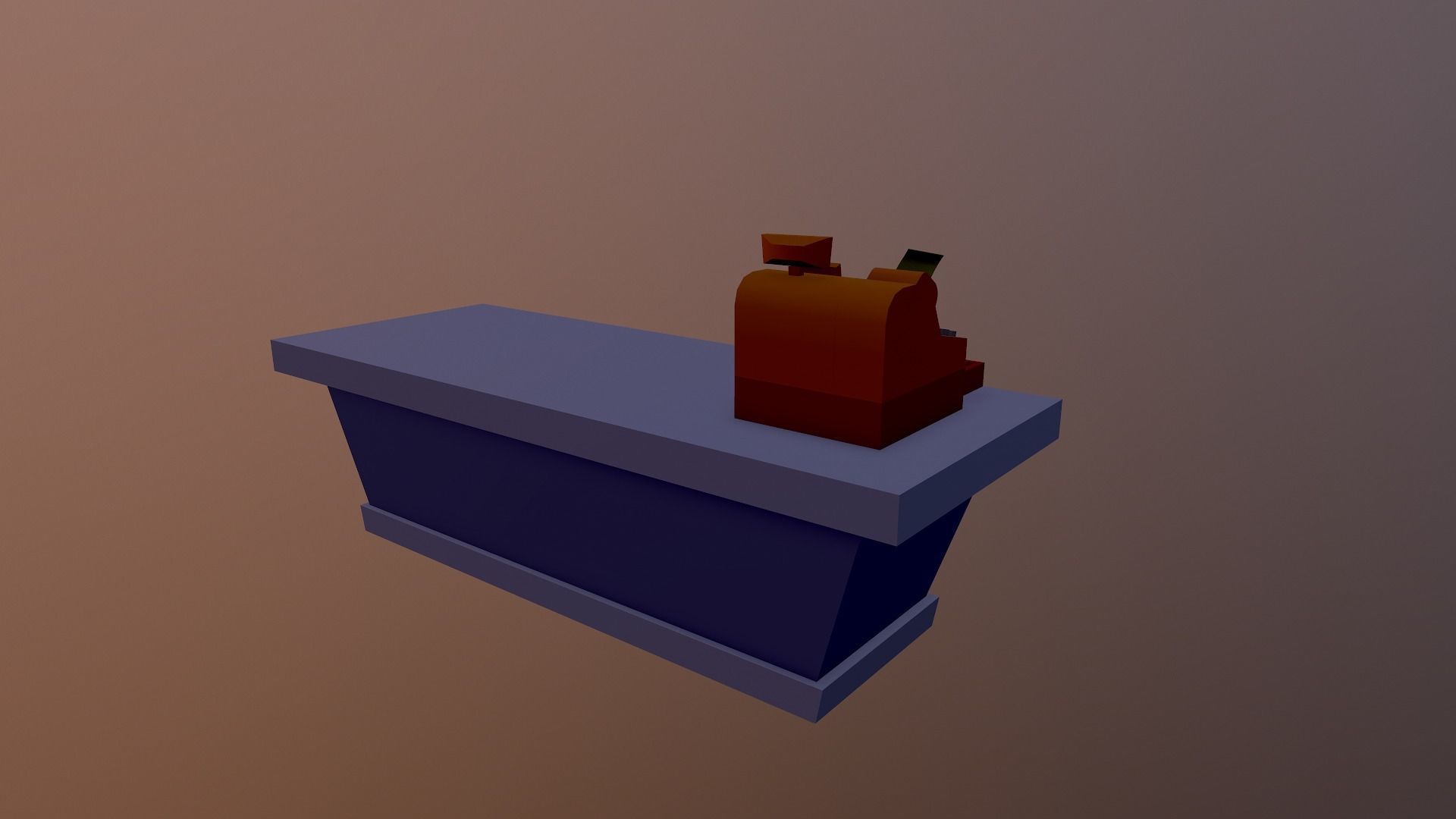 Cartoon Store Checkout Low-poly 3D model_18