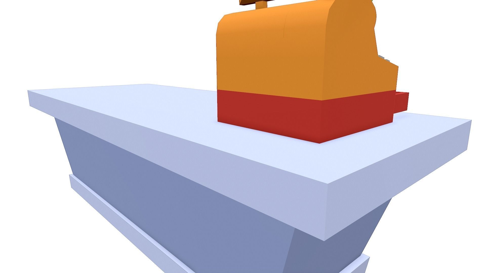 Cartoon Store Checkout Low-poly 3D model_6