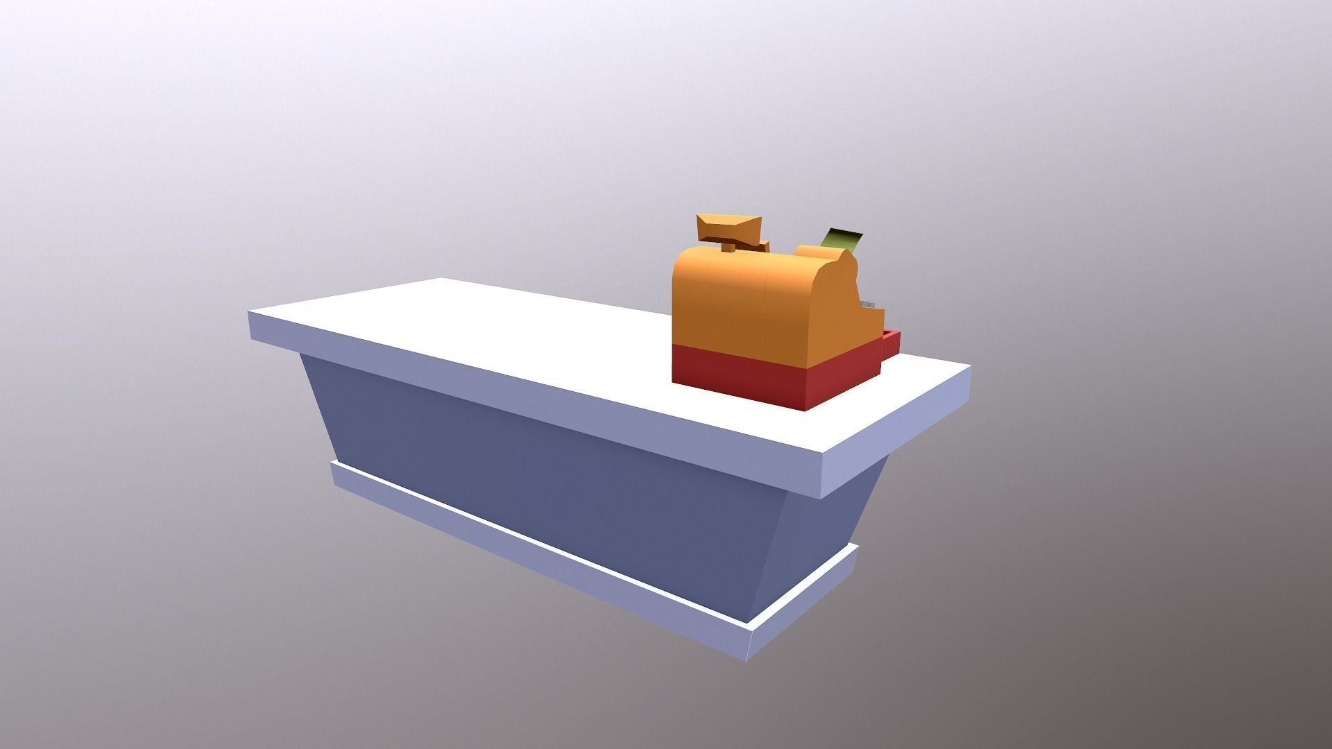 Cartoon Store Checkout Low-poly 3D model_29