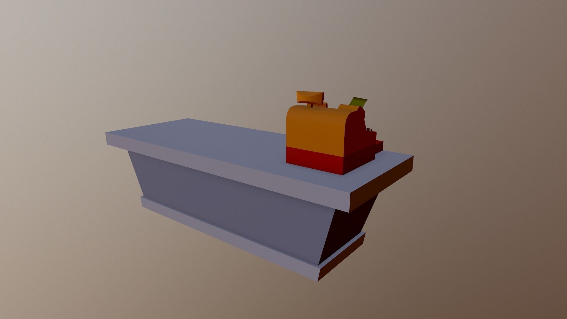 Cartoon Store Checkout Low-poly 3D model_22