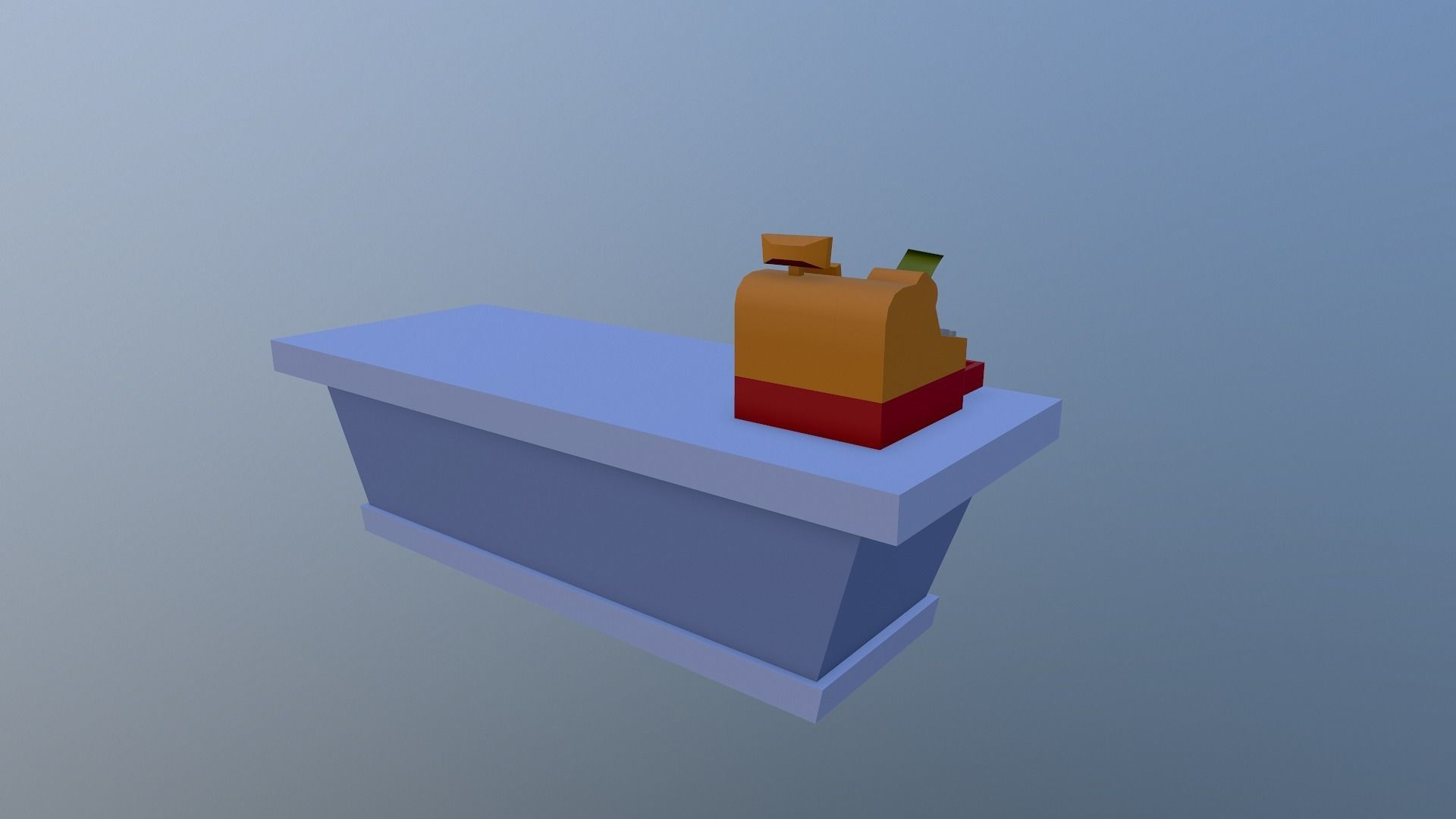 Cartoon Store Checkout Low-poly 3D model_20