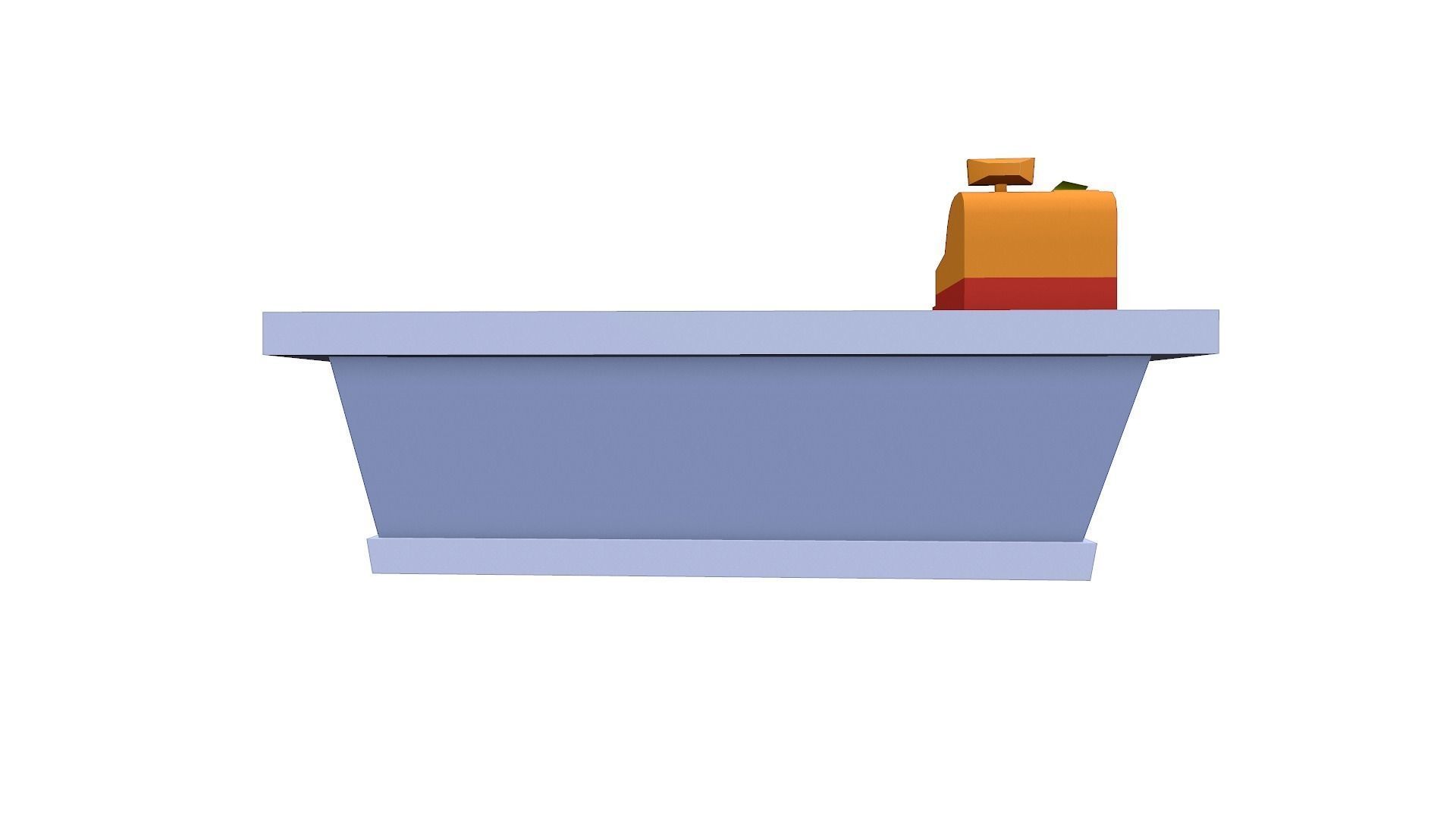 Cartoon Store Checkout Low-poly 3D model_3